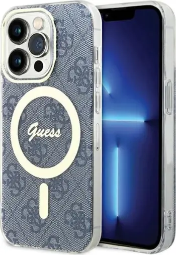 Mbështjellës Guess IML 4G MagSafe për iPhone 15/14/13, Blu