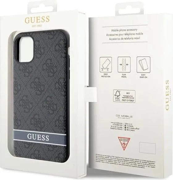 Mbështjellës Guess GUHCN61P4SNK për iPhone 11/XR, Gri - 3