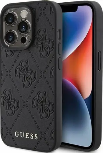 Mbështjellës Guess Leather 4G Stamped për iPhone 15 Pro Max, vjollcë