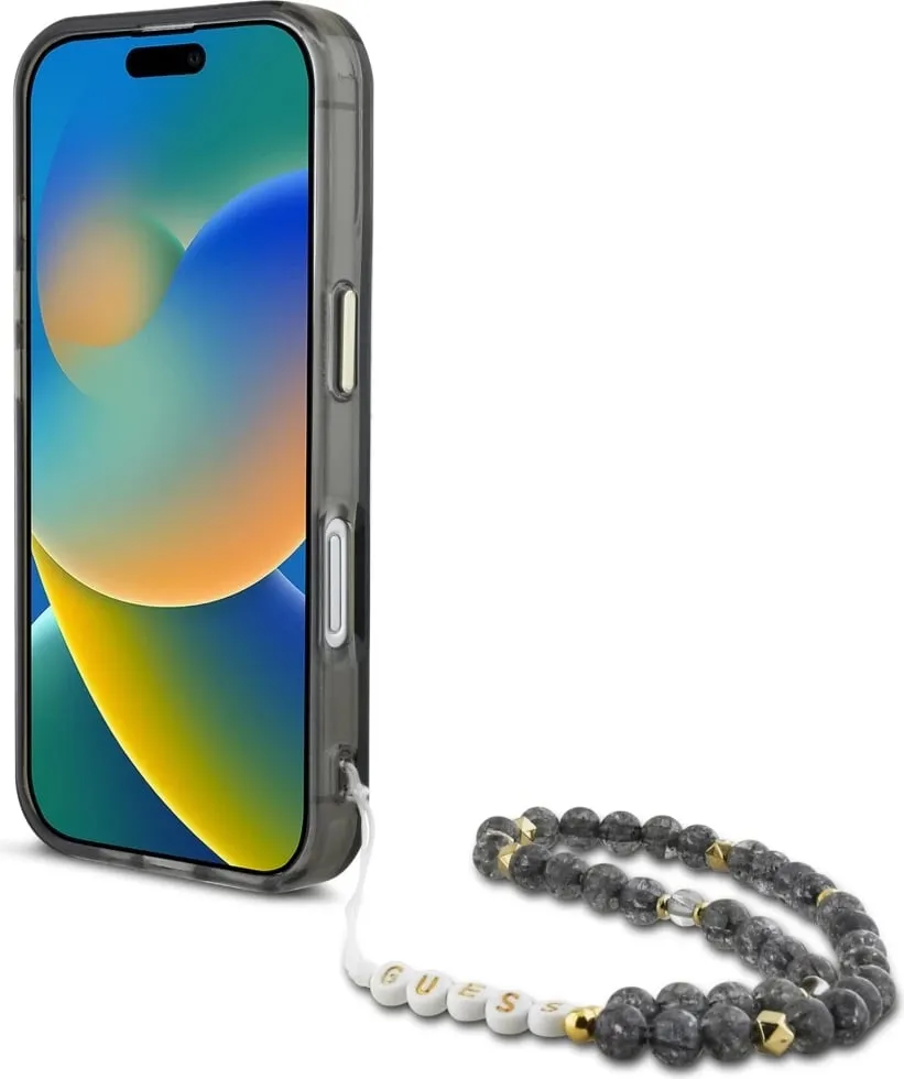 Mbështjellës Guess Palm Trees Triangle Pearl Strap MagSafe për iPhone 16, Vjollcë - 4