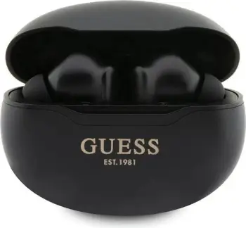Kufje Bluetooth Guess Classic EST GUTWST50EK, TWS, IPX6, të zeza