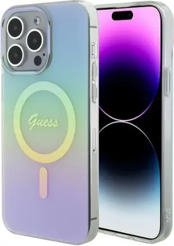 Mbështjellës Guess GUHMP15XHITSQ për iPhone 15 Pro Max, MagSafe, turkeze