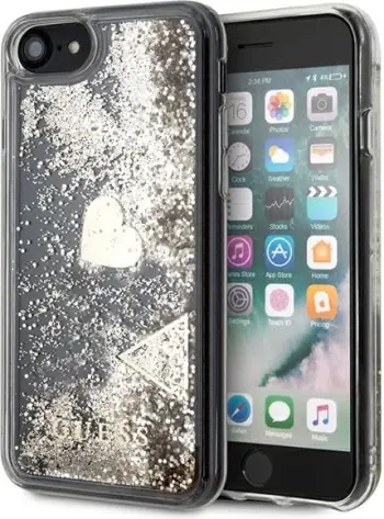 Mbështjellës Guess GUOHCI8GLHFLGO për iPhone 7/8/SE 2020/SE 2022, Glitter Charms, i artë