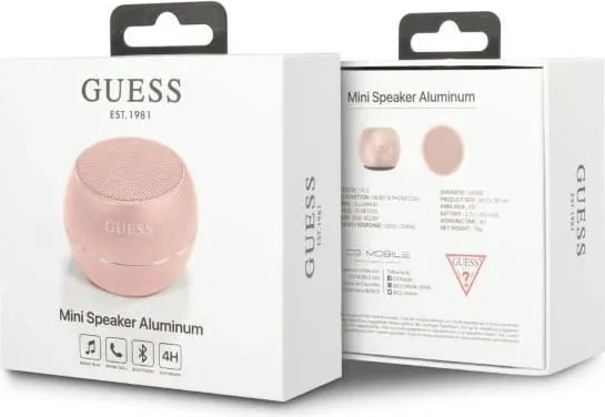 Altoparlant Bluetooth Guess GUWSALGEP mini, rozë - 4