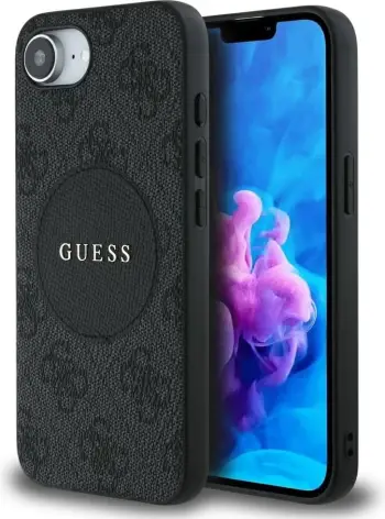 Mbështjellës Guess 4G Circle Classic Logo MagSafe për iPhone 16e, Kafe