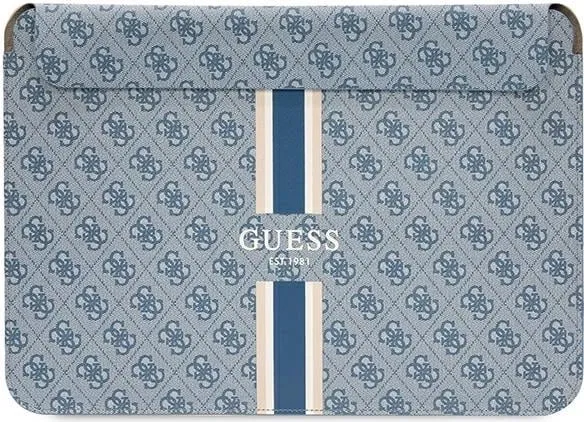 Mbështjellës laptopi Guess 4G Printed Stripes, deri 16", Blu - 1