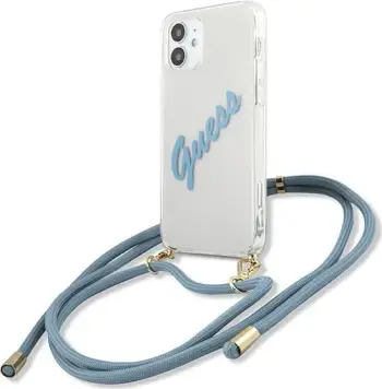 Mbështjellës Guess GUHCP12SCRTVSBL për iPhone 12 mini 5.4", hardcase, kaltër