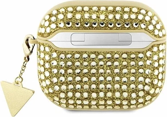 Mbështjellës Guess Rhinestone Triangle për AirPods 3, TPU, Ari - 2