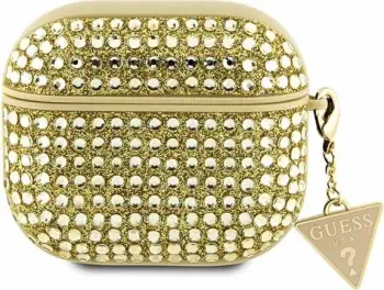 Mbështjellës Guess Rhinestone Triangle për AirPods 3, TPU, Ari