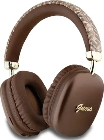 Kufje Bluetooth Guess GCube Metallic Script Logo, on-ear, kafe