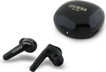 Kufje Guess Flat Classic Logo TWS, Bluetooth 5.4, me stacion karikimi, të bardha