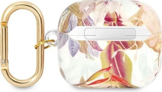 Mbulesë mbrojtëse Guess Flower Strap Collection për AirPods 3, TPU, lejla - 2