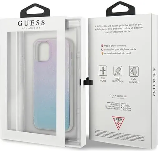 Mbështjellës Guess GUHCP12S3D4GGBP për iPhone 12 mini 5.4", 4G 3D Pattern, blu-rozë - 2