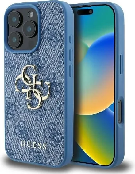Mbështjellës Guess 4G Big Logo për iPhone 16 Pro, Kaltër - 1