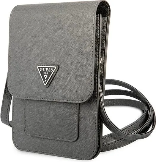 Çantë smartphone Guess Saffiano Triangle, gri - 1