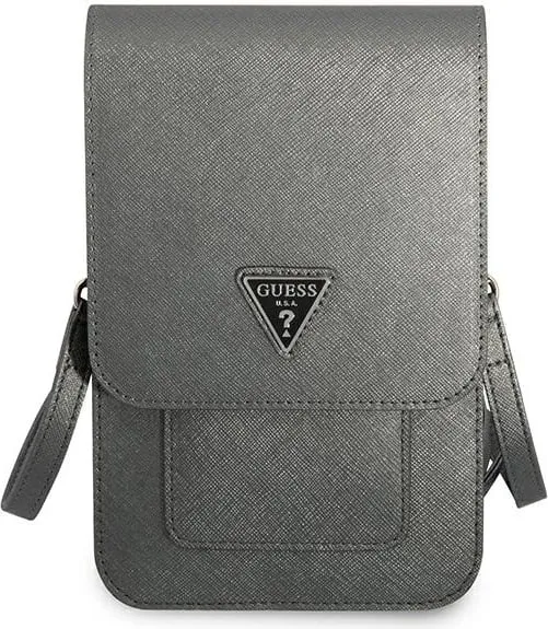 Çantë smartphone Guess Saffiano Triangle, gri - 2