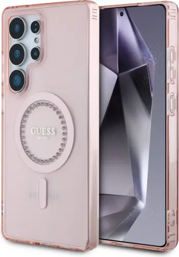 Mbështjellës Guess për Samsung Galaxy S25 Ultra, MagSafe, Rozë