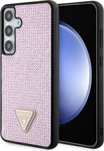 Mbështjellës Guess Rhinestone Triangle për Samsung Galaxy S24+, Rozë
