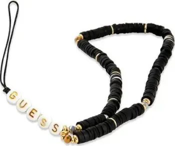 Varëse telefoni Guess GUSTPEARK, koleksioni Heishi Beads, e zezë