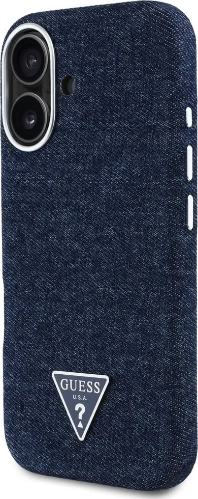 Mbështjellës Guess Denim Triangle Logo MagSafe për iPhone 16 Pro, Kaltër - 2