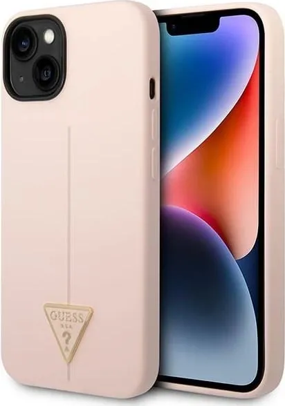 Mbështjellës Guess GUHCP14MSLTGP për iPhone 14 Plus 6.7", silikon, rozë - 1