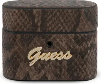 Mbështjellës Guess GUACAPPUSNSMLBR për AirPods Pro, Python Collection, kafe