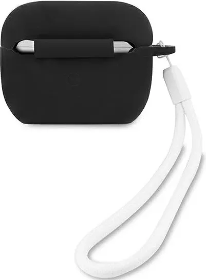 Mbështjellës Guess GUACAPLSVSBW për AirPods Pro, silikon, zi/bardhë - 2