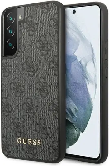 Mbështjellës Guess GUHCS22SG4GFGR për Samsung Galaxy S22, Hardcase, 4G Collection, Gri