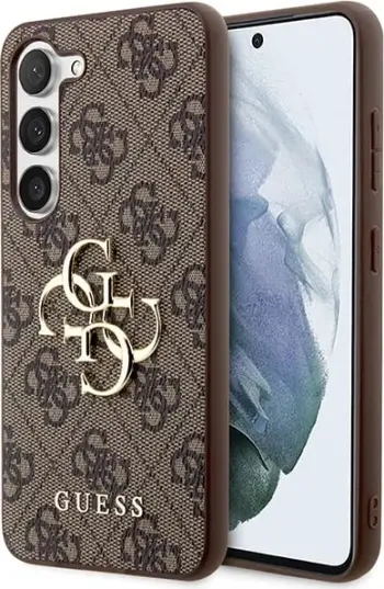 Mbështjellës Guess 4G Big Metal Logo për Samsung Galaxy S24 Ultra, Kafe