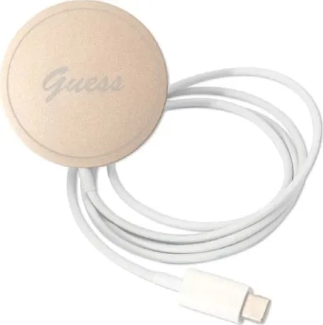 Set mbështjellës Guess Marble me karikues wireless MagSafe për iPhone 14 Pro, zi/ari - 2