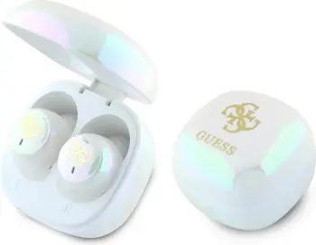 Kufje Bluetooth Guess GUTWSJ144ESH TWS me stacion dokimi, të bardha