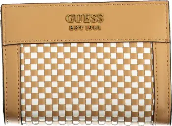 Portofol GUESS JEANS SILIA SLG për femra, kafe