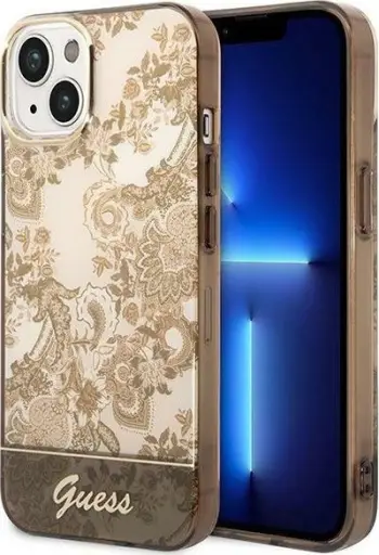 Mbrotjëse telefoni Guess GUHCP14MHGPLHC, për iPhone 14 Plus 6.7", hardcase, okër