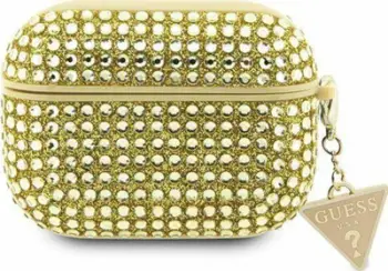 Mbështjellës Guess Rhinestone Triangle për AirPods Pro 2, ari