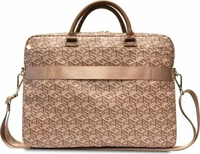 Çantë laptopi Guess GCube Stripes, 16 inç, Kafe - 2