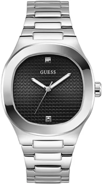 Orë dore për meshkuj Guess Headline GW0662G1, e argjendtë