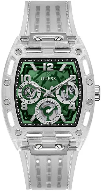 Orë për meshkuj GUESS Phoenix GW0499G8, e argjendtë/gjelbër - 1