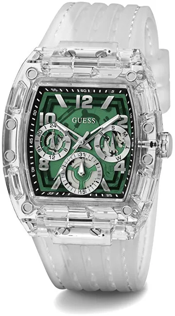 Orë për meshkuj GUESS Phoenix GW0499G8, e argjendtë/gjelbër - 4