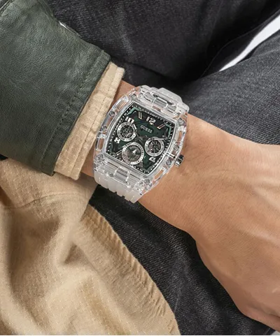 Orë për meshkuj GUESS Phoenix GW0499G8, e argjendtë/gjelbër - 6