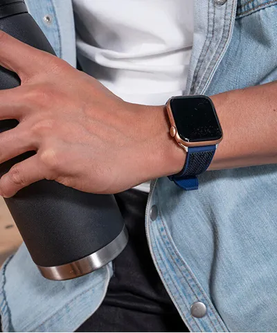 Rrip silikoni Guess për Apple Watch (42-45 mm) CS3003S3, e kaltër - 2