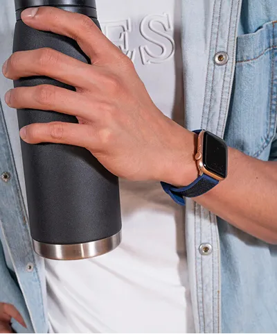Rrip silikoni Guess për Apple Watch (42-45 mm) CS3003S3, e kaltër - 3