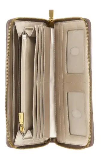 Kuletë për femra Guess Giully Large Zip Around, bezhë