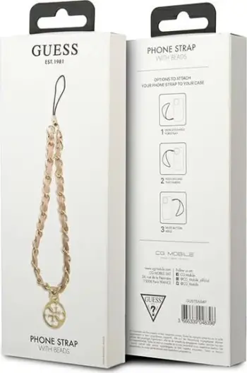 Varëse telefoni Guess Chain Strap Metal 4G, rozë
