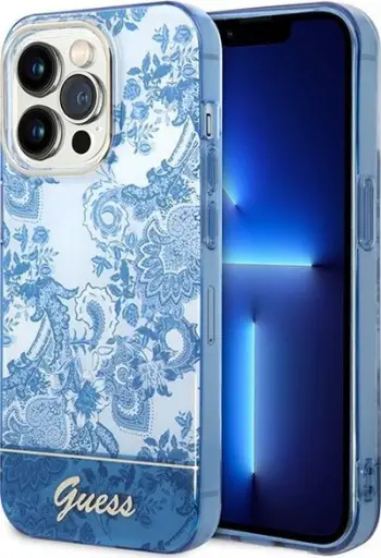 Mbulesë telefoni Guess GUHCP14LHGPLHB, për iPhone 14 Pro 6.1", TPU, blu