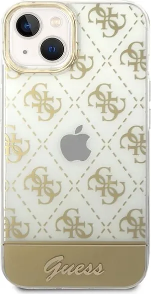 Futrollë telefoni Guess GUHCP14MHG4MHG për iPhone 14 Plus, hardcase, dizajn 4G Pattern Script, ngjyrë e artë - 2