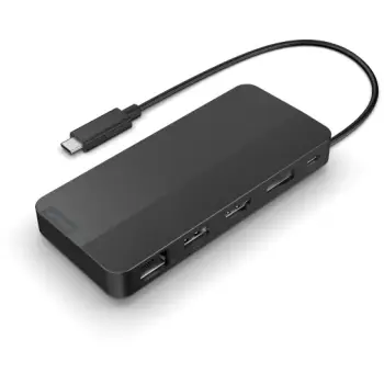 Stacion lidhës Lenovo USB-C Dual Display, 100W, i zi