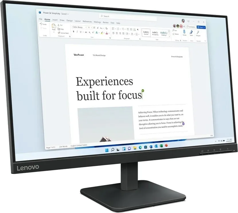 Monitor Lenovo L24-4e, 23.8", 100Hz, FHD, i zi - 2