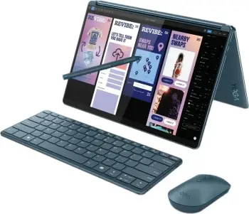 Laptop Lenovo Yoga Book 9 13IMU9, 13.3", Intel Core Ultra 7 155U, Hybrid (2-in-1), Touchscreen, 32 GB LPDDR5x-SDRAM, 512 GB SSD, Wi-Fi 6E (802.11ax) Windows 11 Home Teal + çantë krahu Lenovo B210 (GX40Q17225)