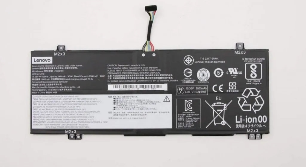 Bateri për laptop Lenovo 4C, 15.36V, 45Wh, e zezë - 1
