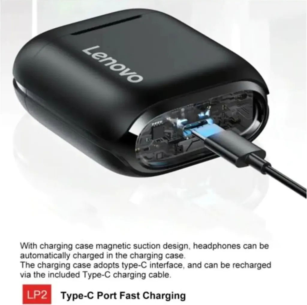 Dëgjuese Lenovo LivePods LP2, të zeza - 2